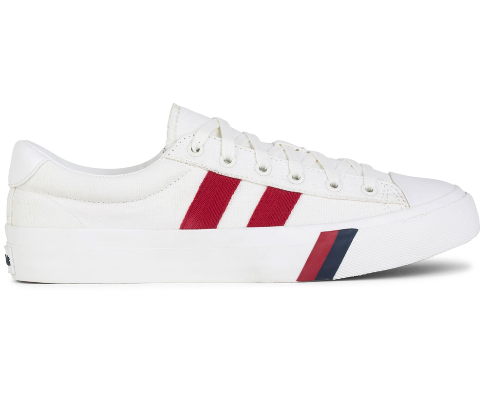 Keds Sneakers White/Red - Royal Plus Canvas - Womens ODXTUG-524